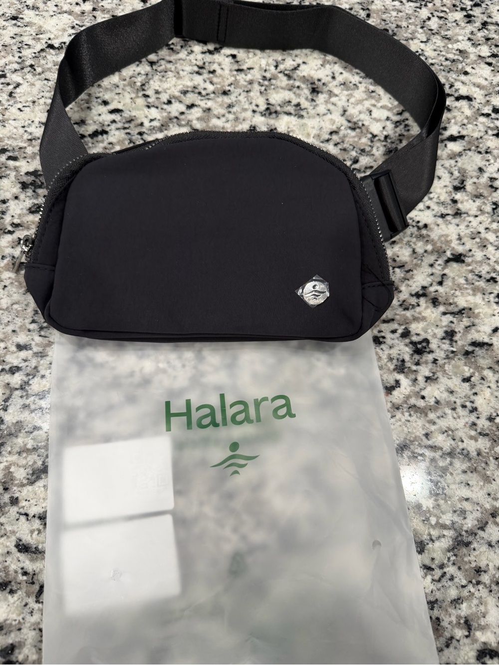 Halara Black Waist Bag - Minimal Crossbody Pouch